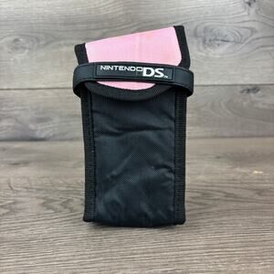 Official Nintendo DS Lite DSi Carrying Case Pink Black Logo Compact Pouch
